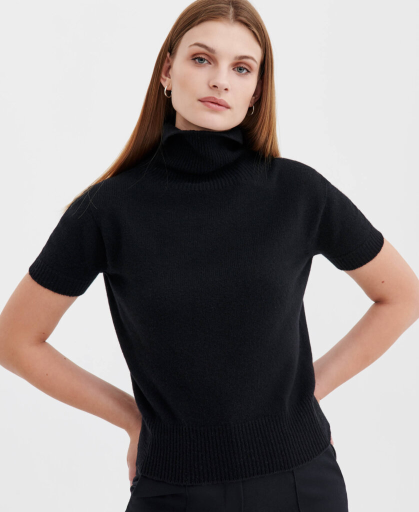 Golf krótki rękaw Dolce Vita czarny