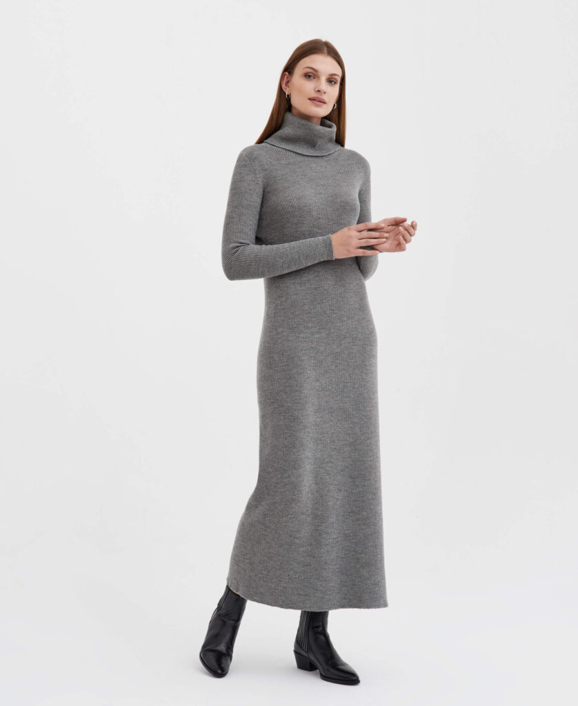 Sukienka dzianinowa Costina szara